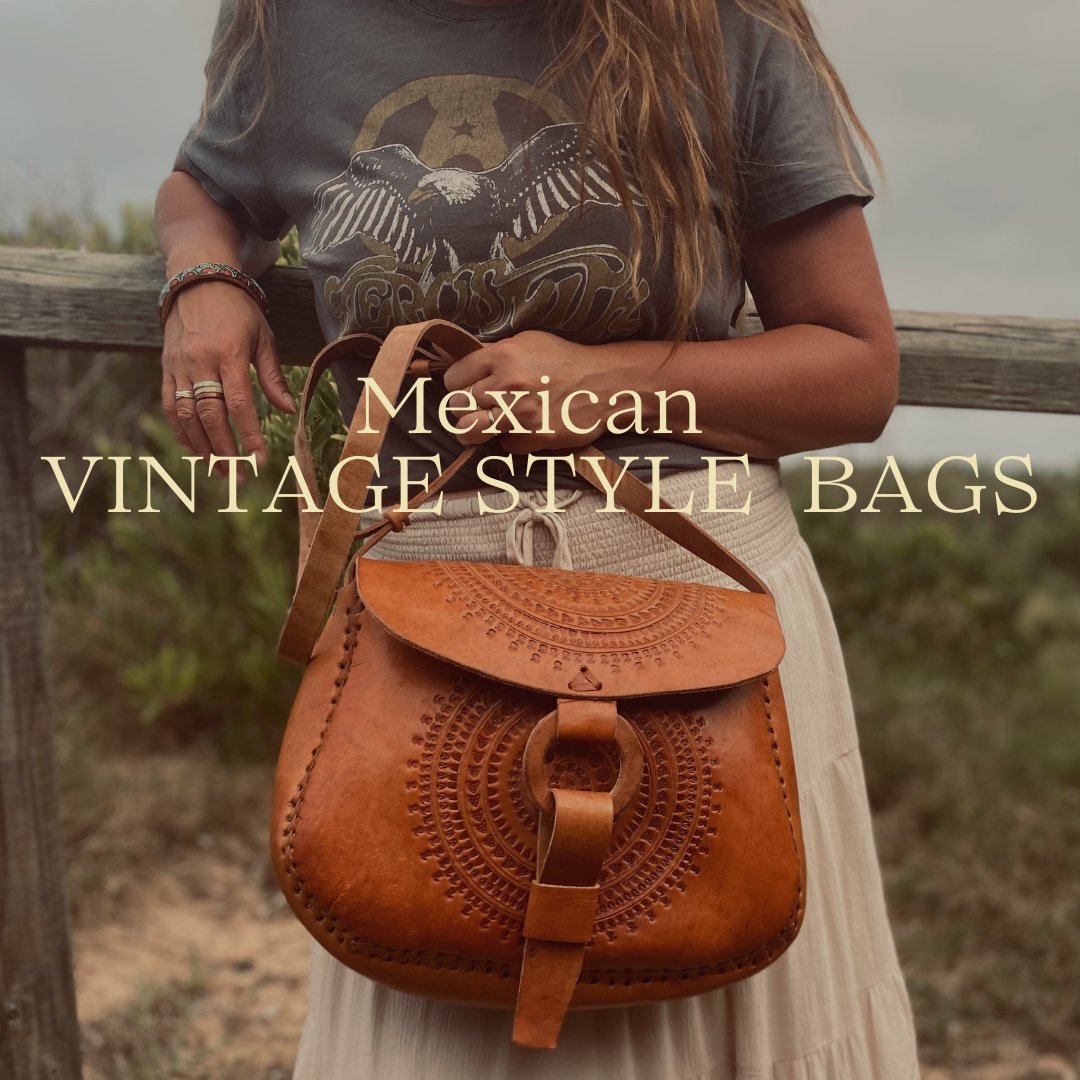 Vintage Style Tooled Bags