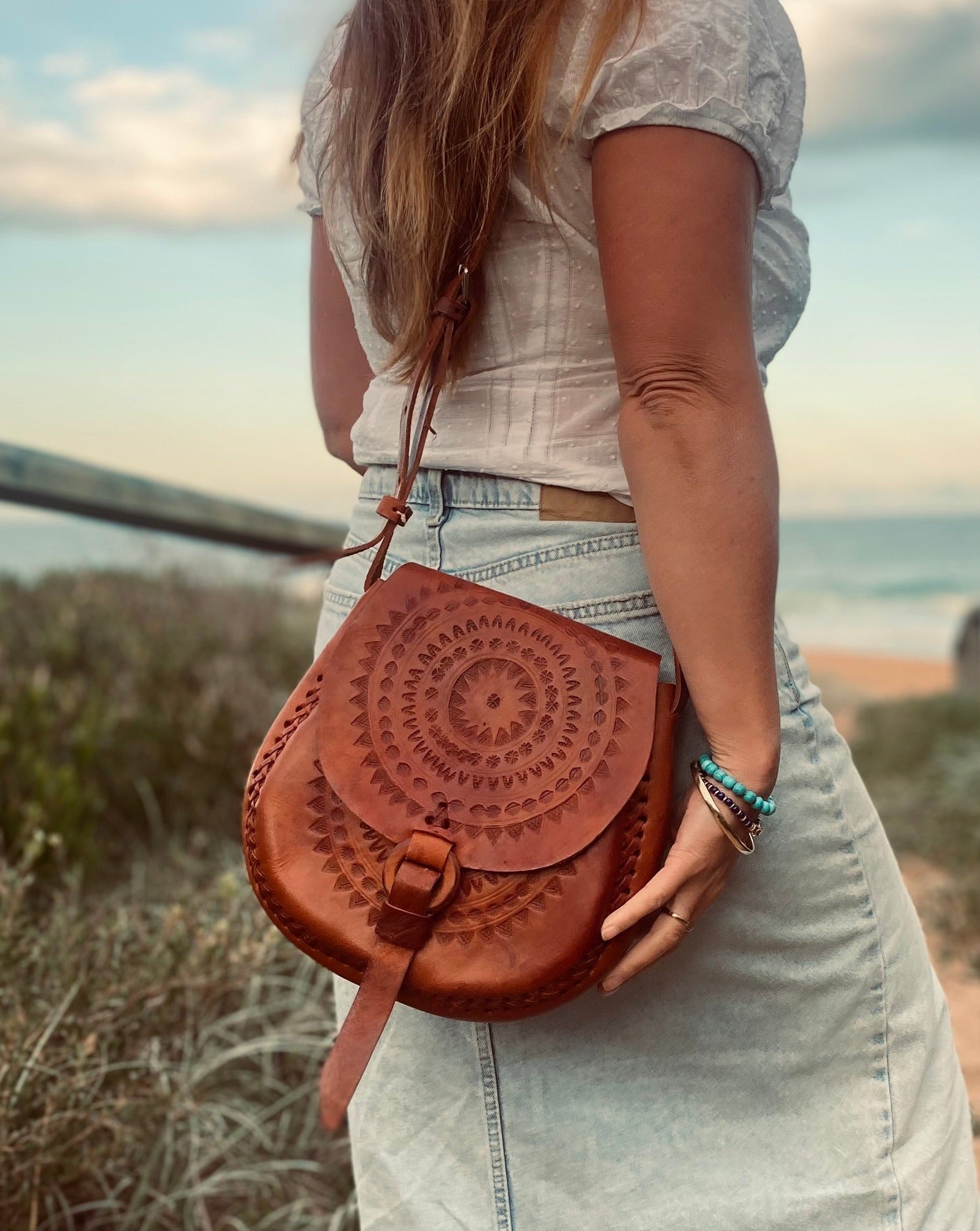 Handcrafted boho buy style hand bag