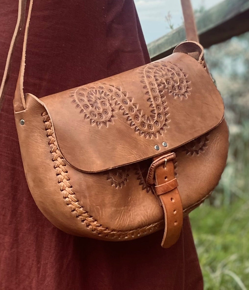 LARGE LEATHER BAG | Handmade Bag | Vintage Purse | Boho Style Handbag