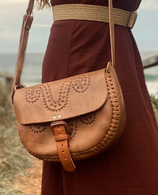 LARGE LEATHER BAG | Handmade Bag | Vintage Purse | Boho Style Handbag