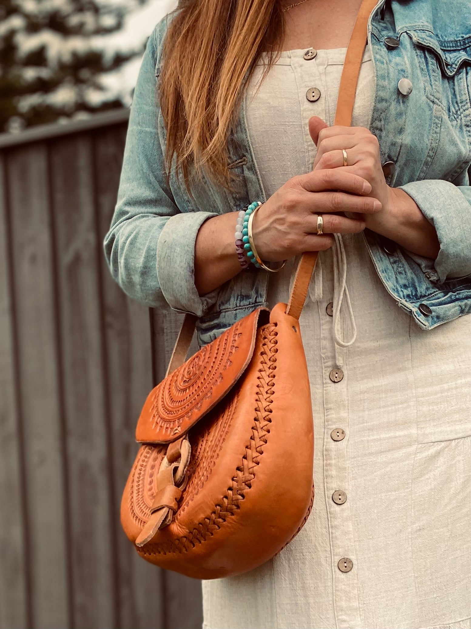 HANDMADE LEATHER BAG | Vintage Handmade Mexican Bag | Hand tooled Bag