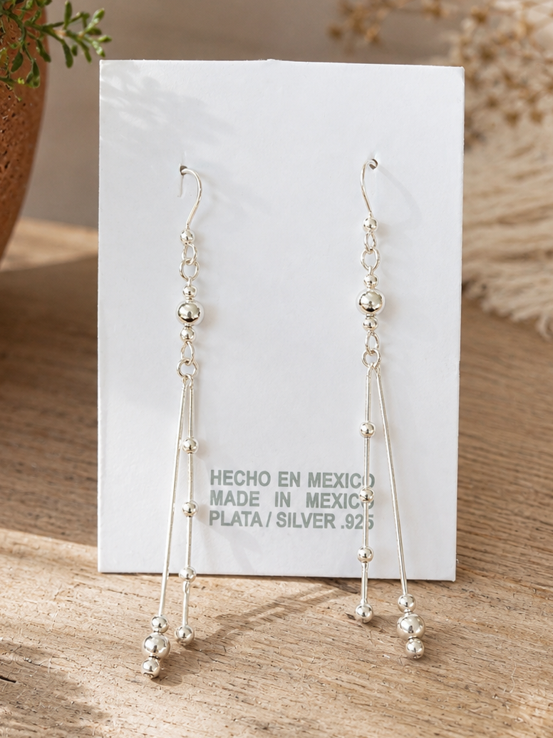 Drop Silver Earrings