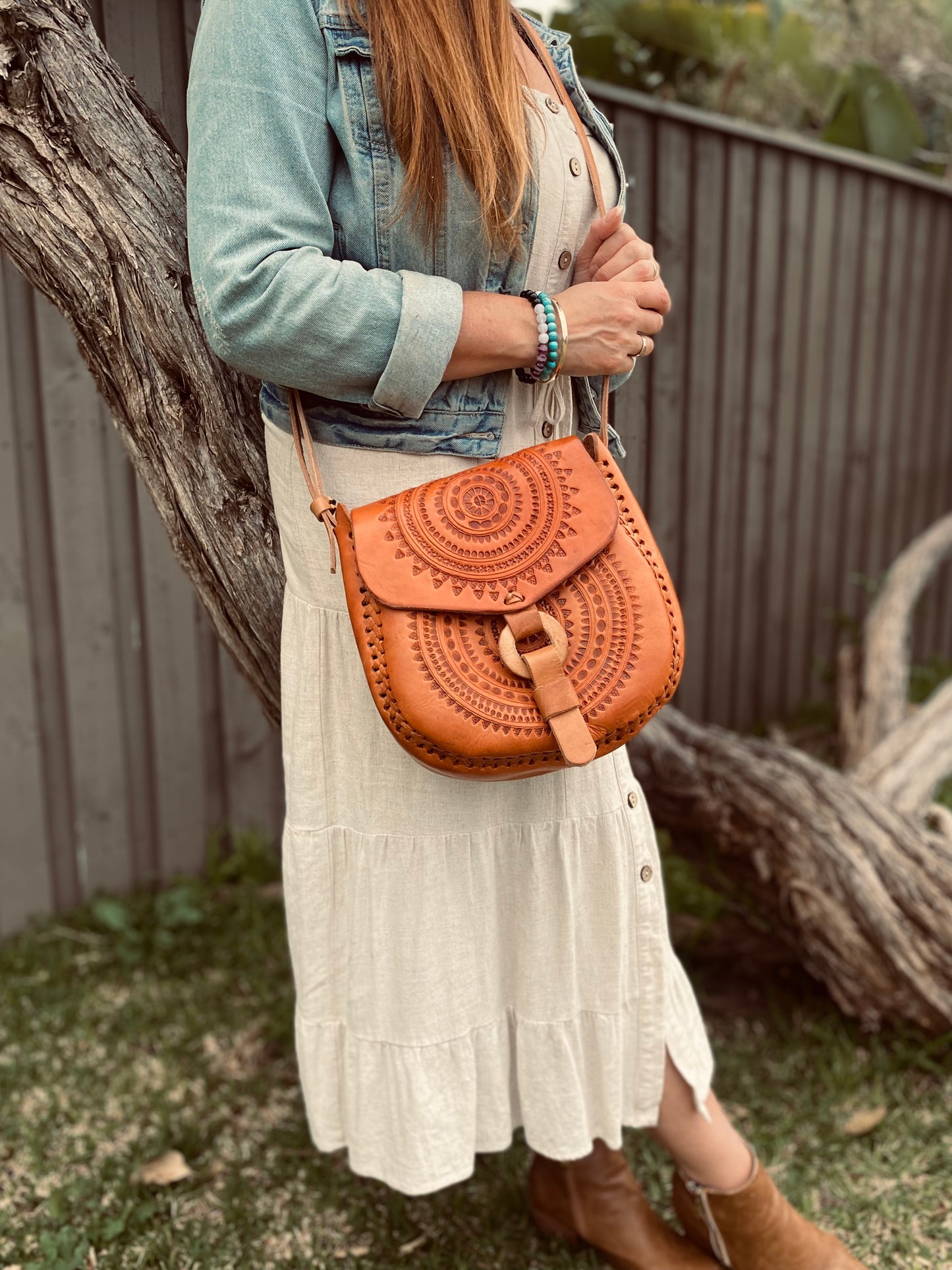 HANDMADE LEATHER BAG | Vintage Handmade Mexican Bag | Hand tooled Bag