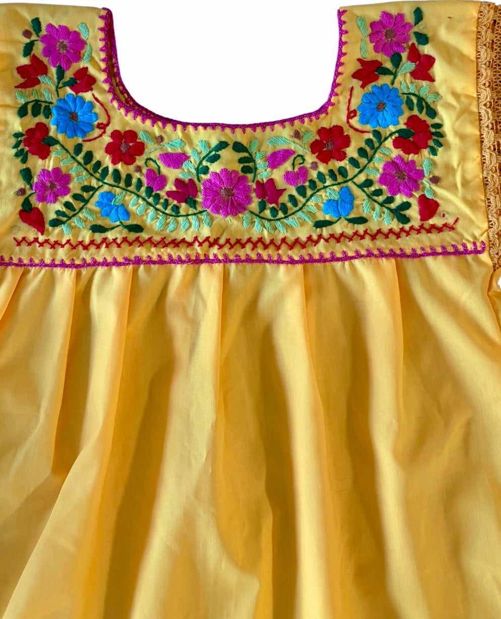 Yellow Embroidered Blouses