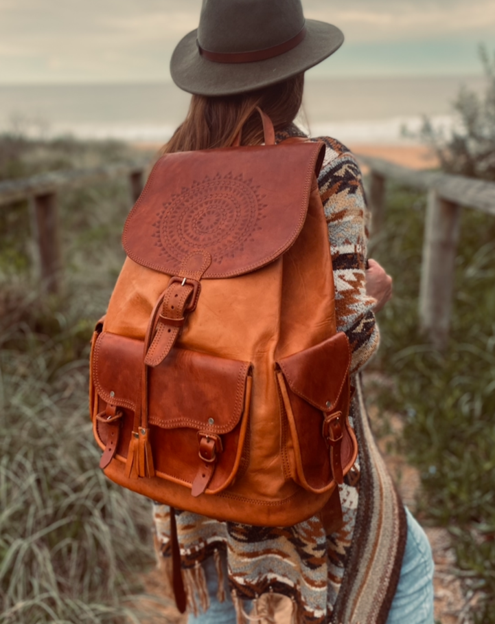 australian made leather backpacks HANDMADE BACKPACK | Hand Tooled Backpack The MAHI Explorer backpack in our flagship Vintage Brown Leather is a stylish yet practical alternative to your everyday handbag Ana Grande
