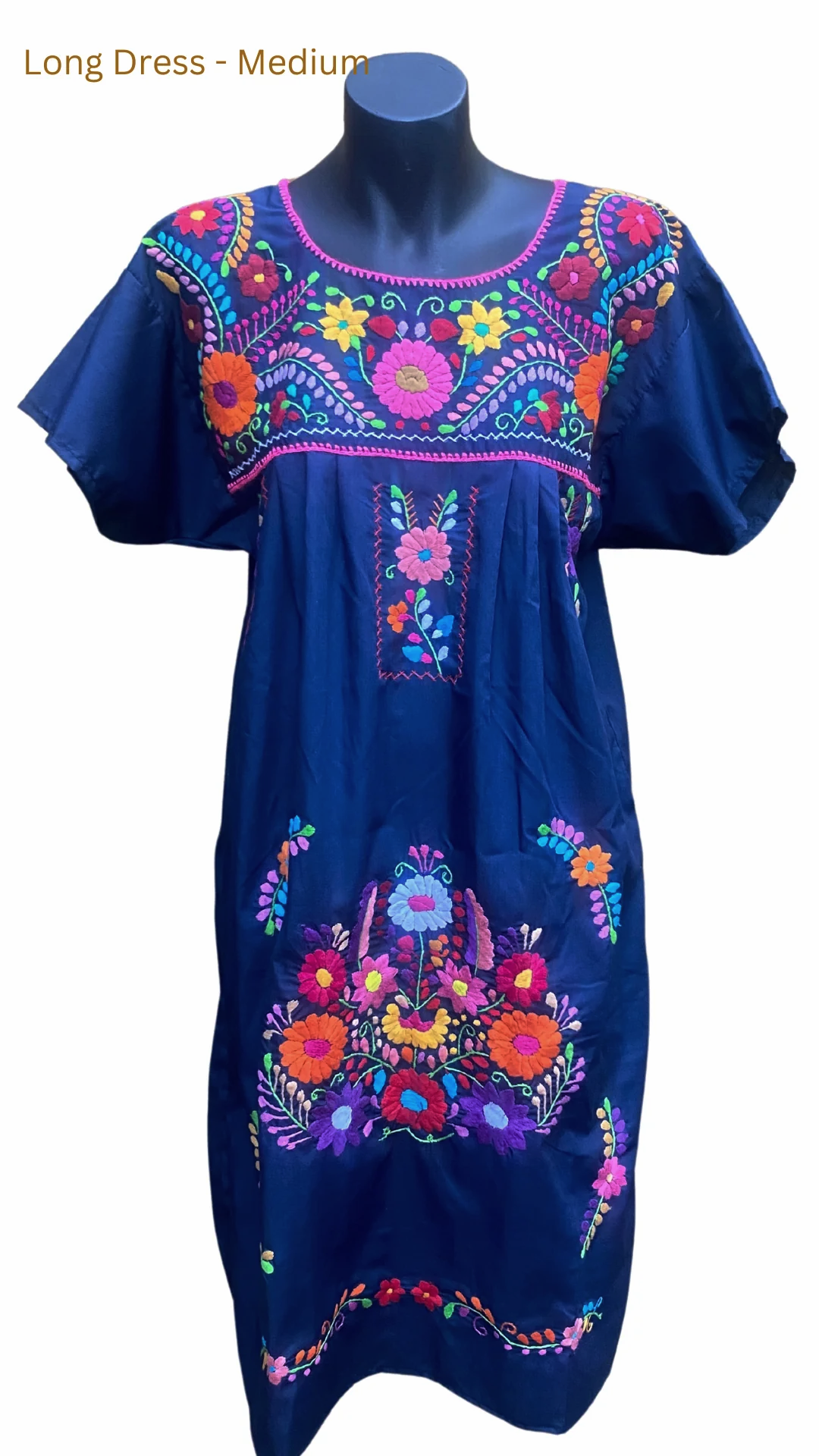 MEXICAN Dresses, Hand Embroidered, Cotton Summer Dress, Handmade Dress