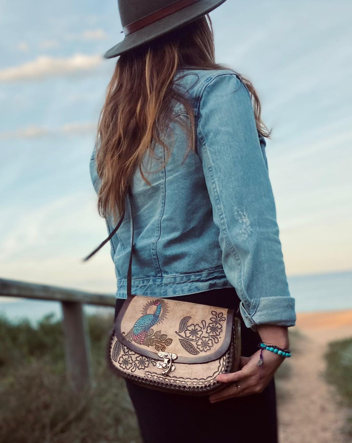 PEACOCK BAG, Handmade bag, Mexican bag, colour bag, Peacock design bag