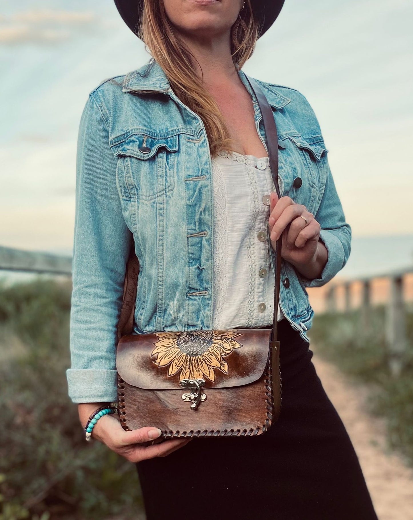 SUNFLOWER BAG, Handmade bag, Mexican bag, colour bag, Flower bag