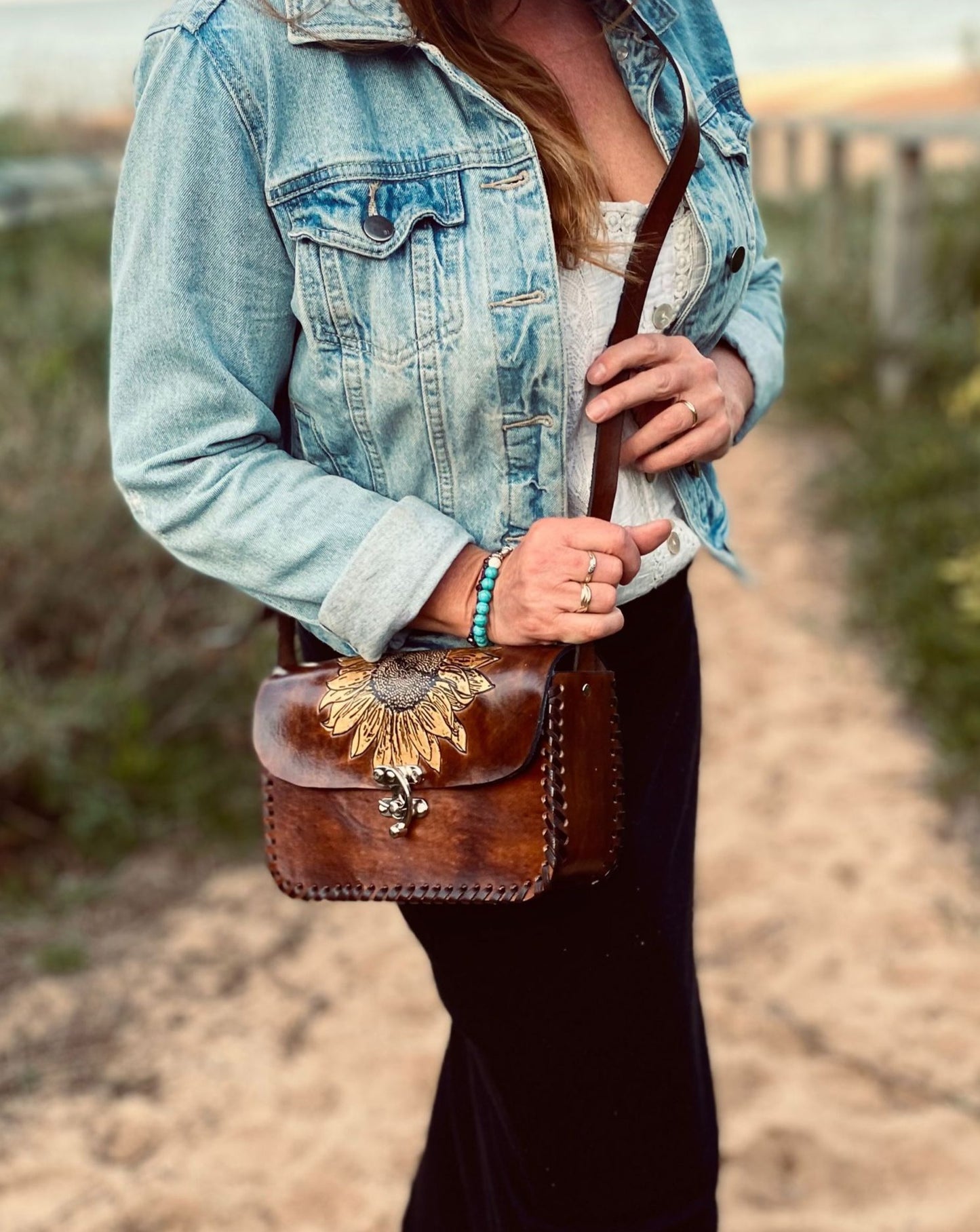 SUNFLOWER BAG, Handmade bag, Mexican bag, colour bag, Flower bag