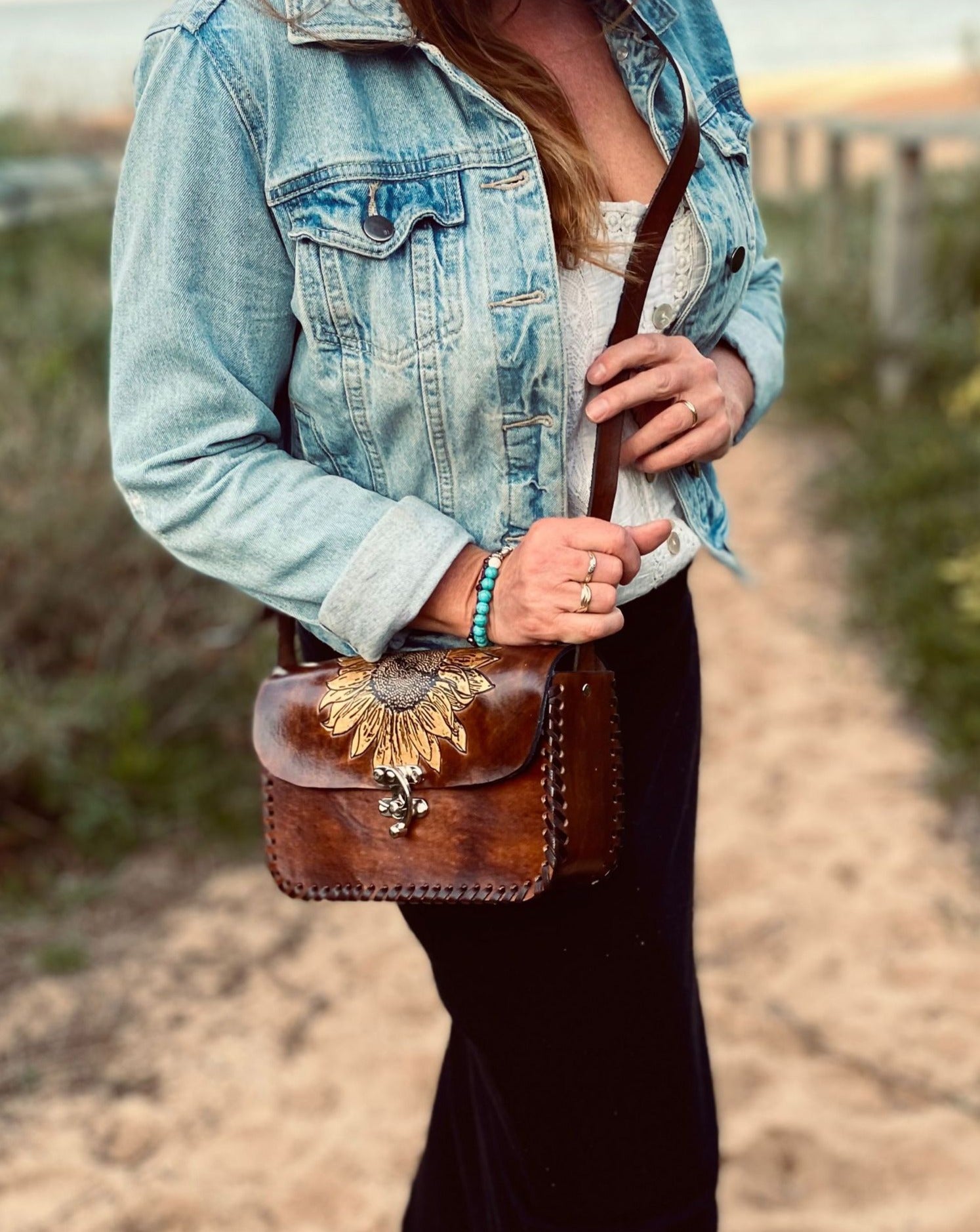 SUNFLOWER BAG, Handmade bag, Mexican bag, colour bag, Flower bag