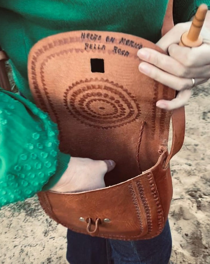BROWN LEATHER Bag | Mexican Leather Bag | Authentic hand tooled Bag