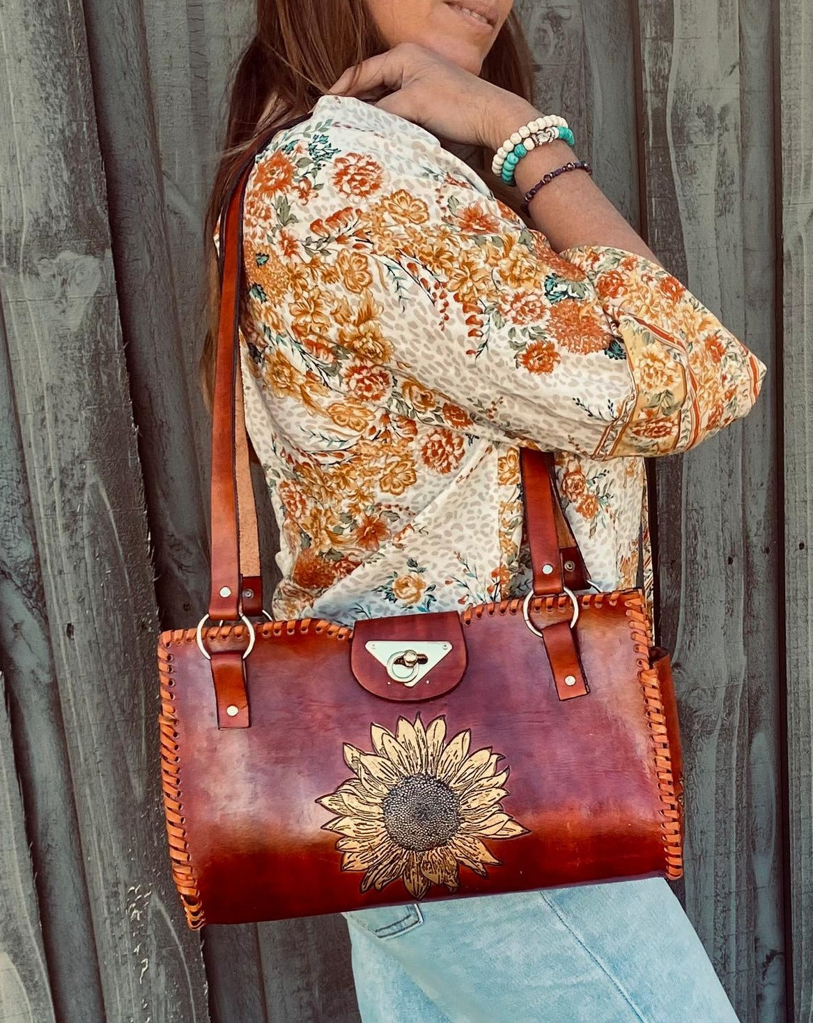 LARGE SUNFLOWER BAG, Handmade bag, Mexican bag, colour bag, Flower bag