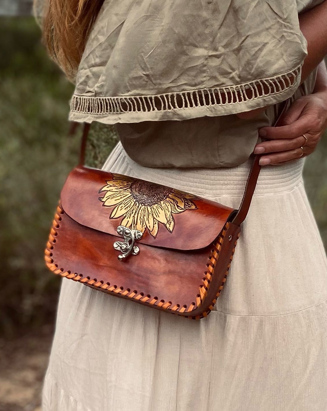 SUNFLOWER BAG, Handmade bag, Mexican bag, colour bag, Flower bag