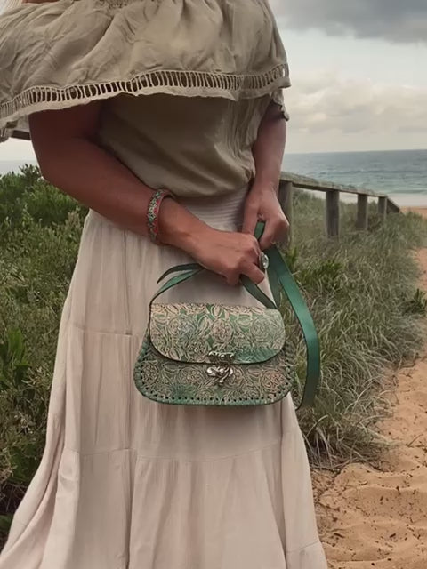 HANDMADE COLOUR BAGS, Leather Bags, Hand painted bags, Mexican Purse