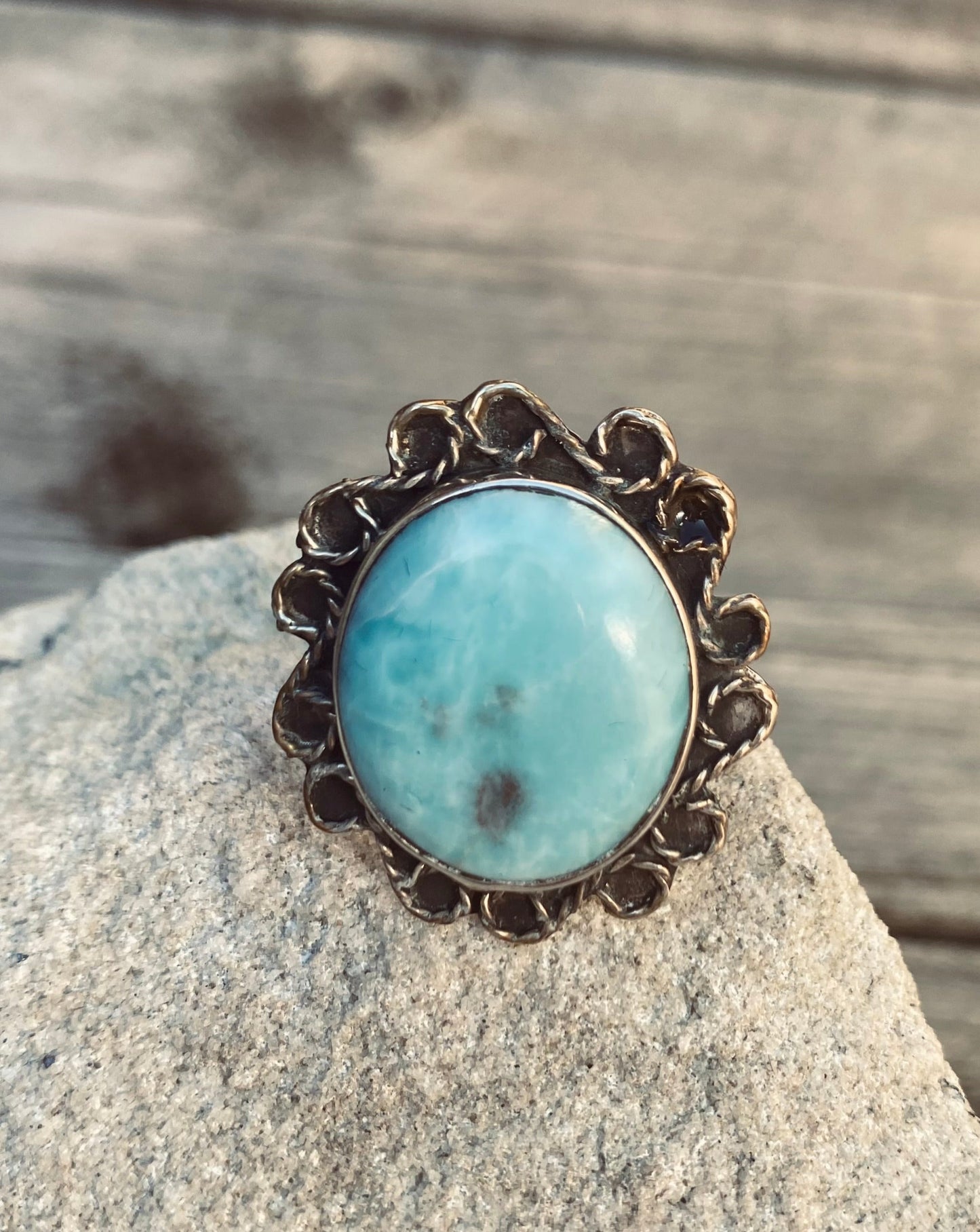 LARIMAR RING, Mexican Silver Ring, Larimar for sale, Larimar Stone