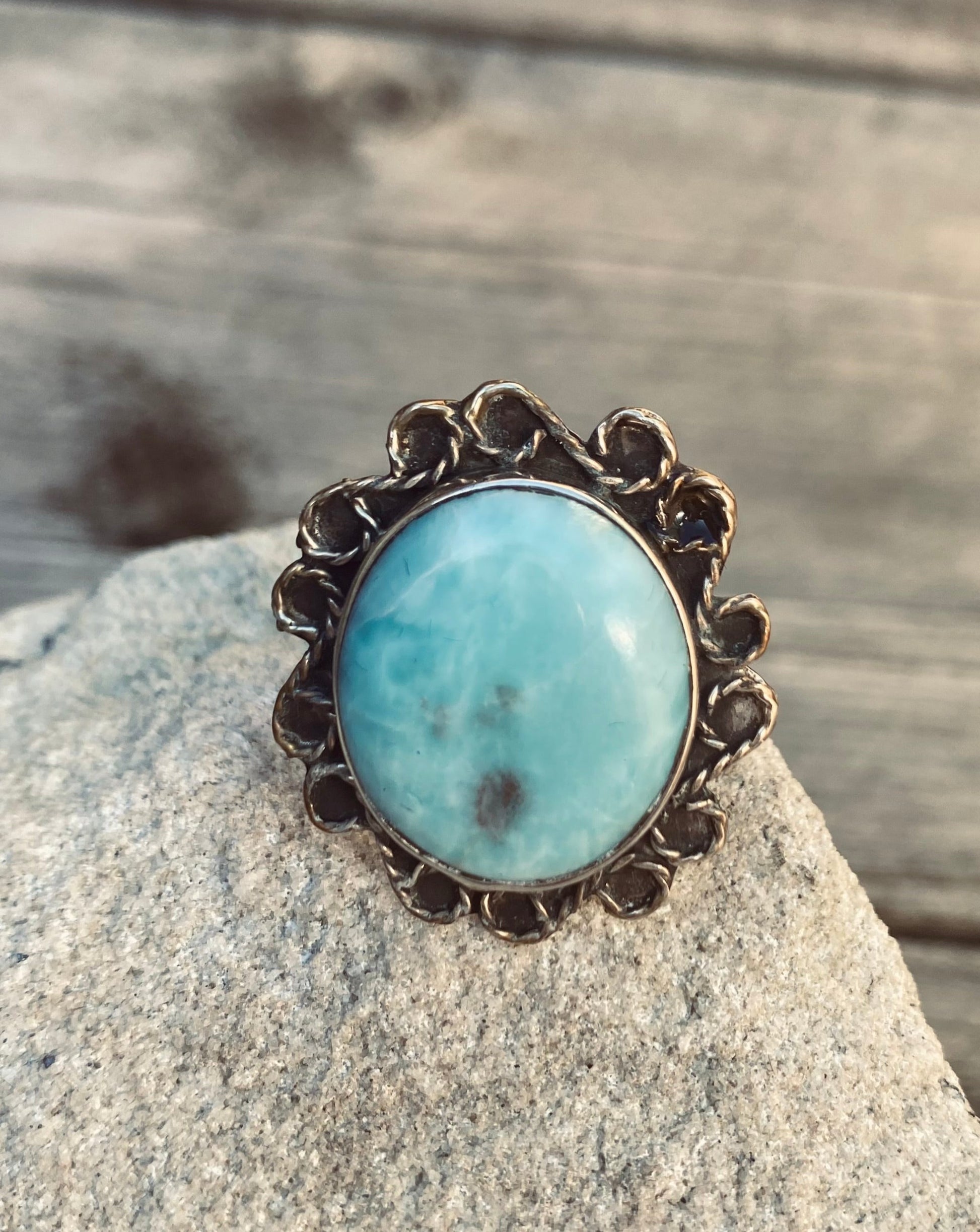 LARIMAR RING, Mexican Silver Ring, Larimar for sale, Larimar Stone