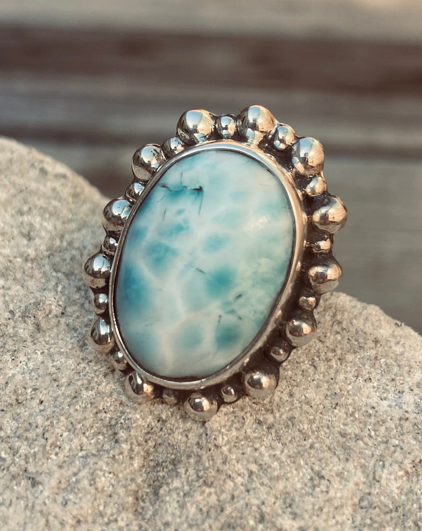 LARIMAR RING, Mexican Silver Ring, Larimar for sale, Larimar Stone