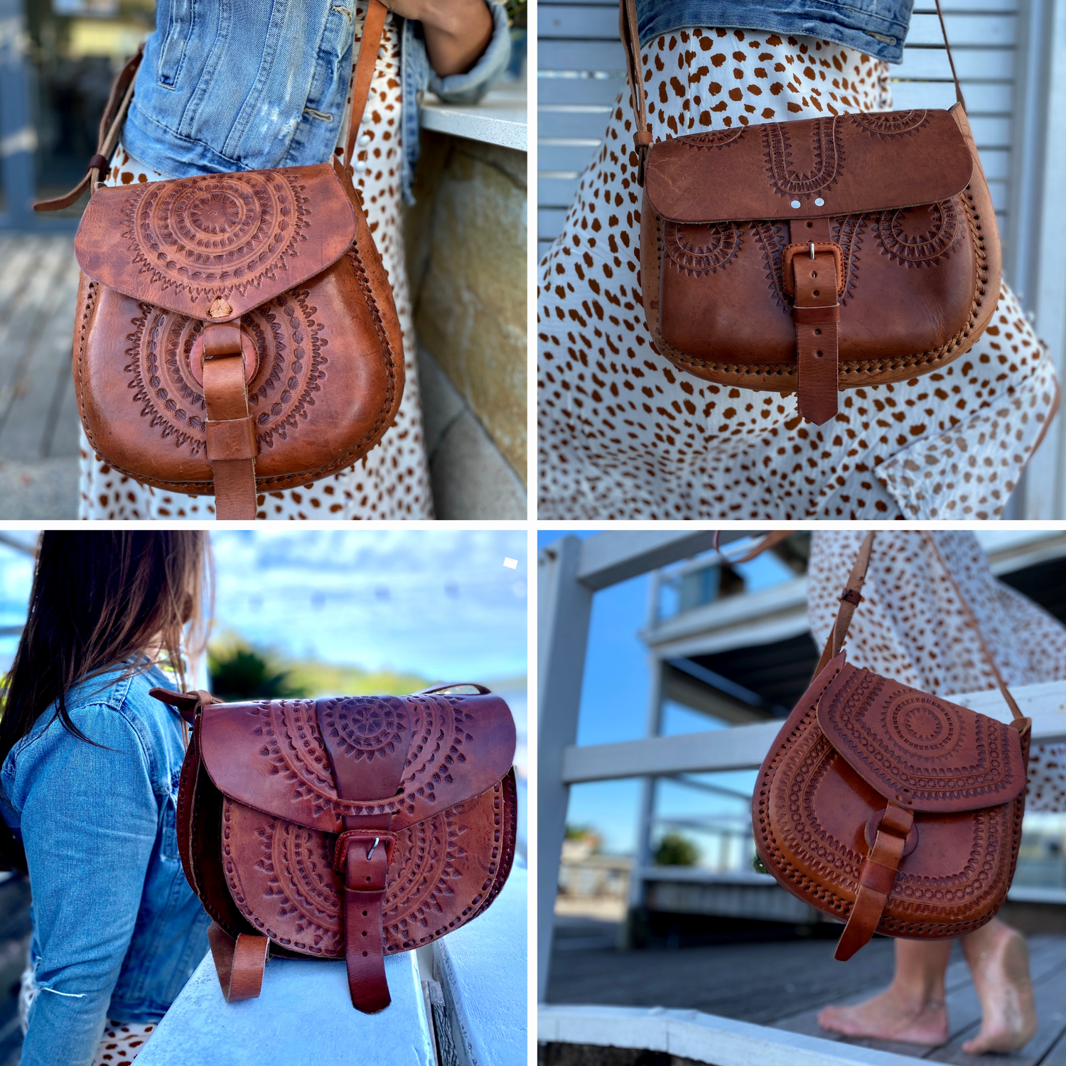 Vintage Style Tooled Bags