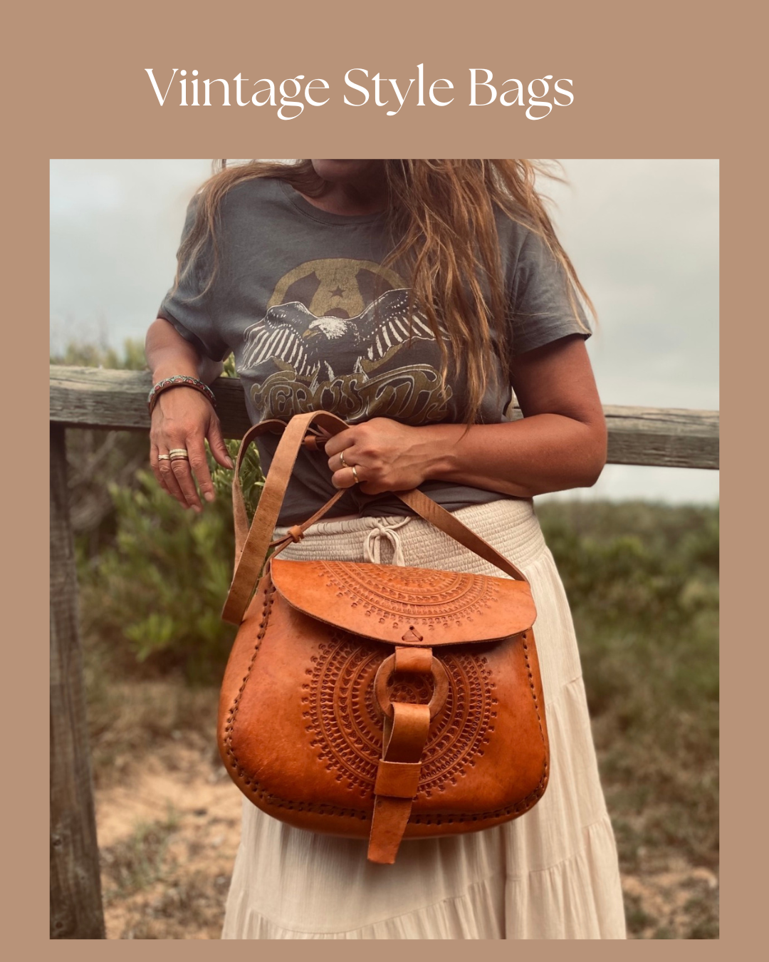Vintage Style Tooled Bags