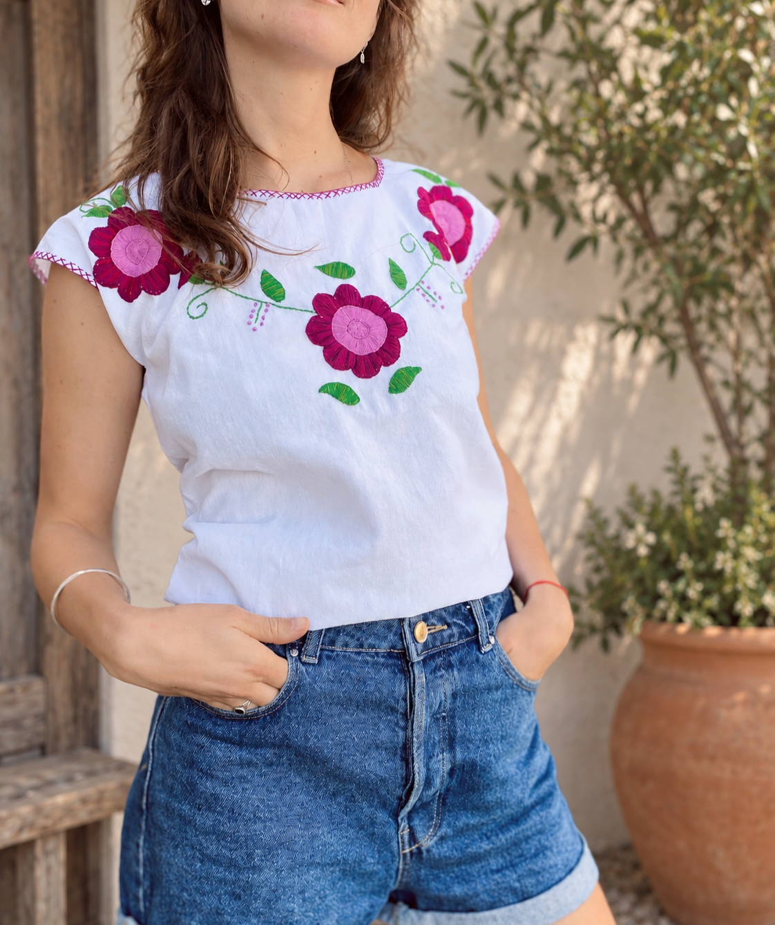 Purple Flower Blouse