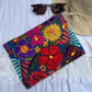 EMBROIDERED CLUTCH, Sunflower Bags, Mexican bags, Colour Bags