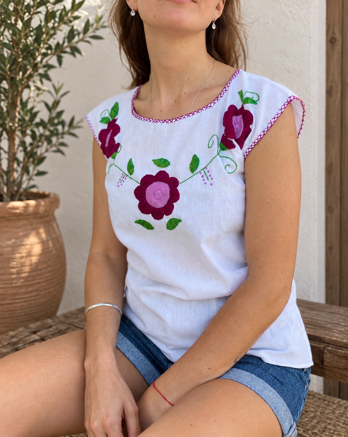 Purple Flower Blouse