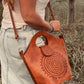 HANDMADE LEATHER BAG, Big Boho Vintage Bag, Leather Tooled handbag