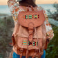 HANDMADE LEATHER BACKPACK | Hand Tooled Backpack | Women's Backpack