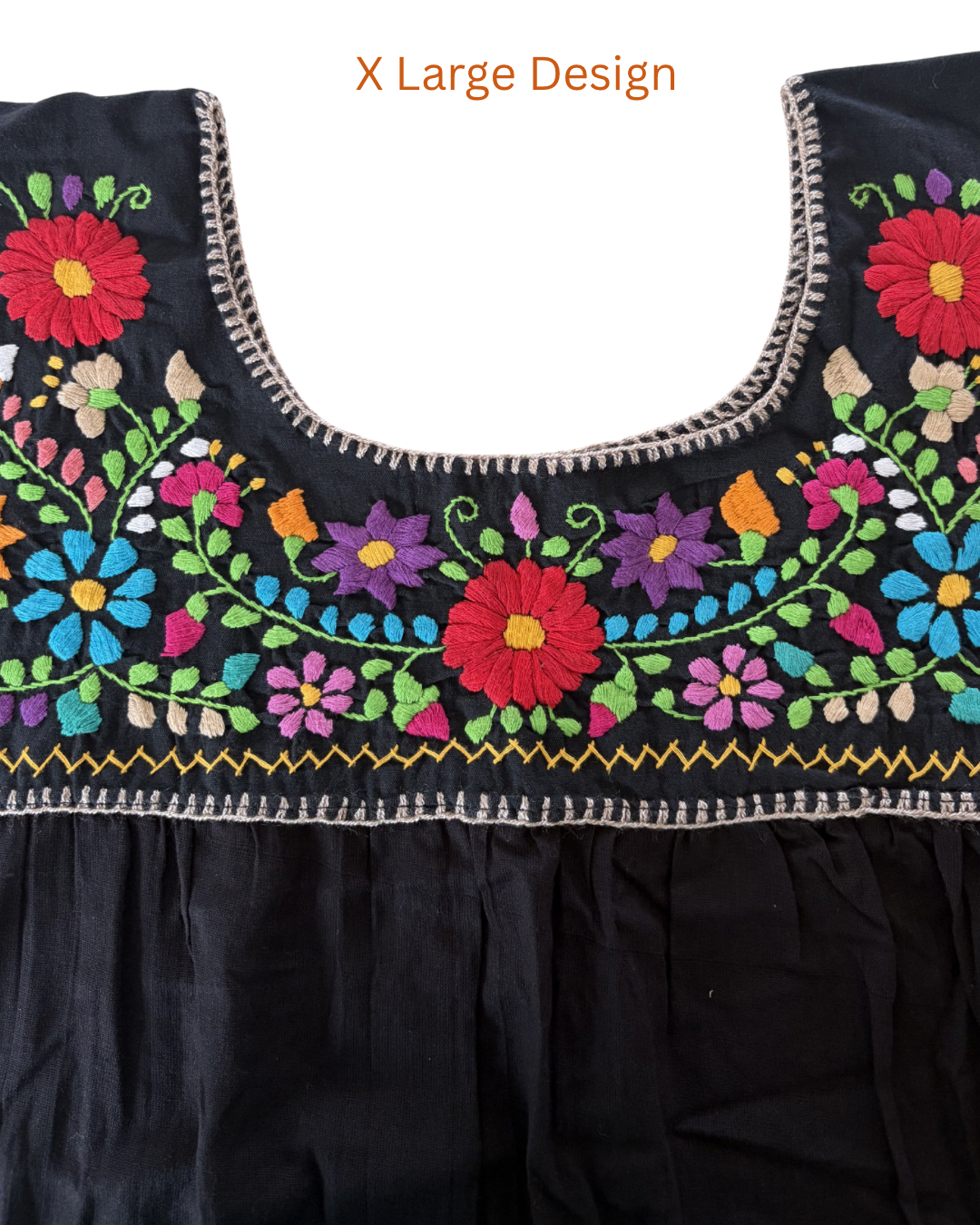 Black Embroidered Blouses
