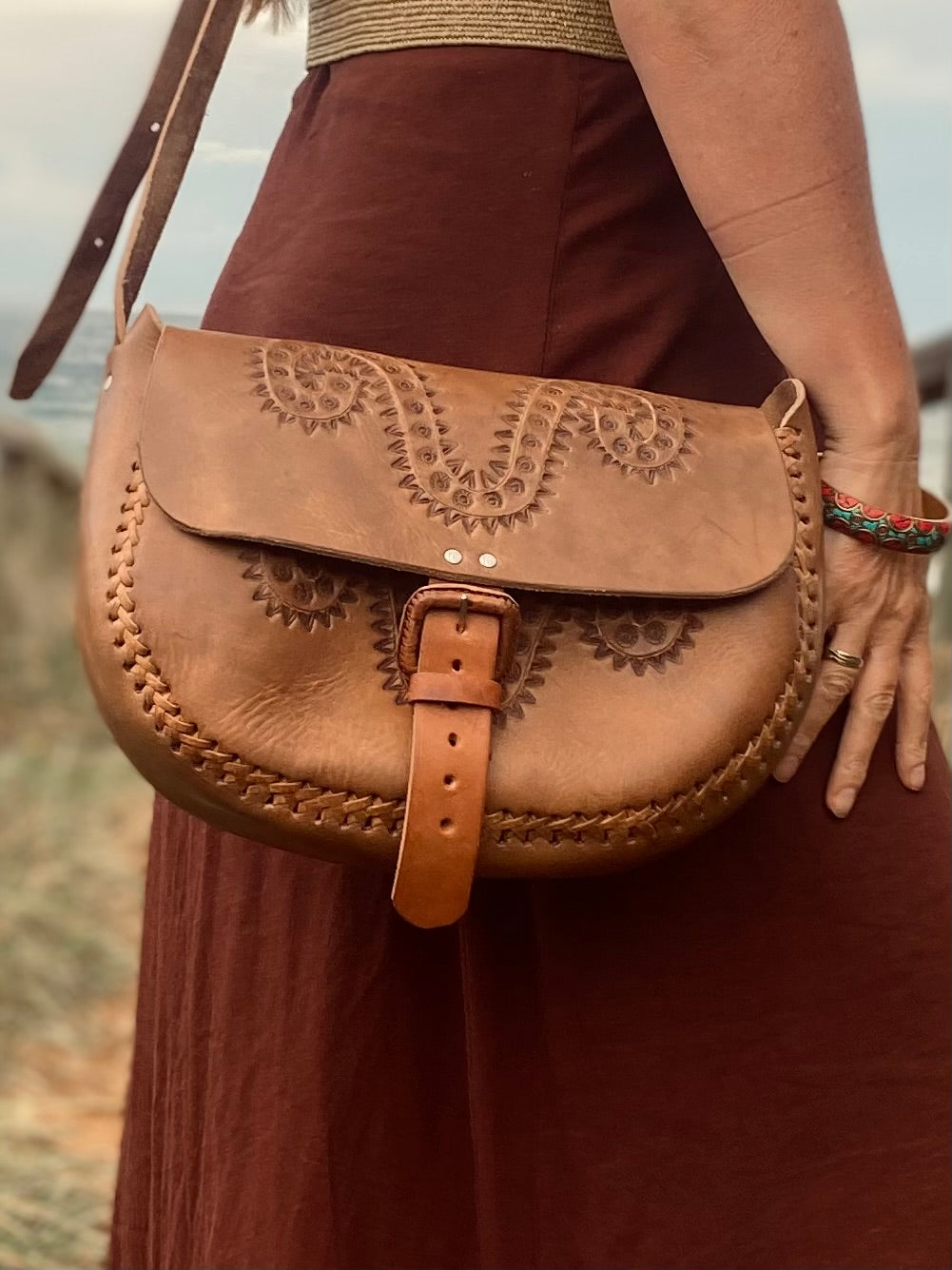 LARGE LEATHER BAG | Handmade Bag | Vintage Purse | Boho Style Handbag