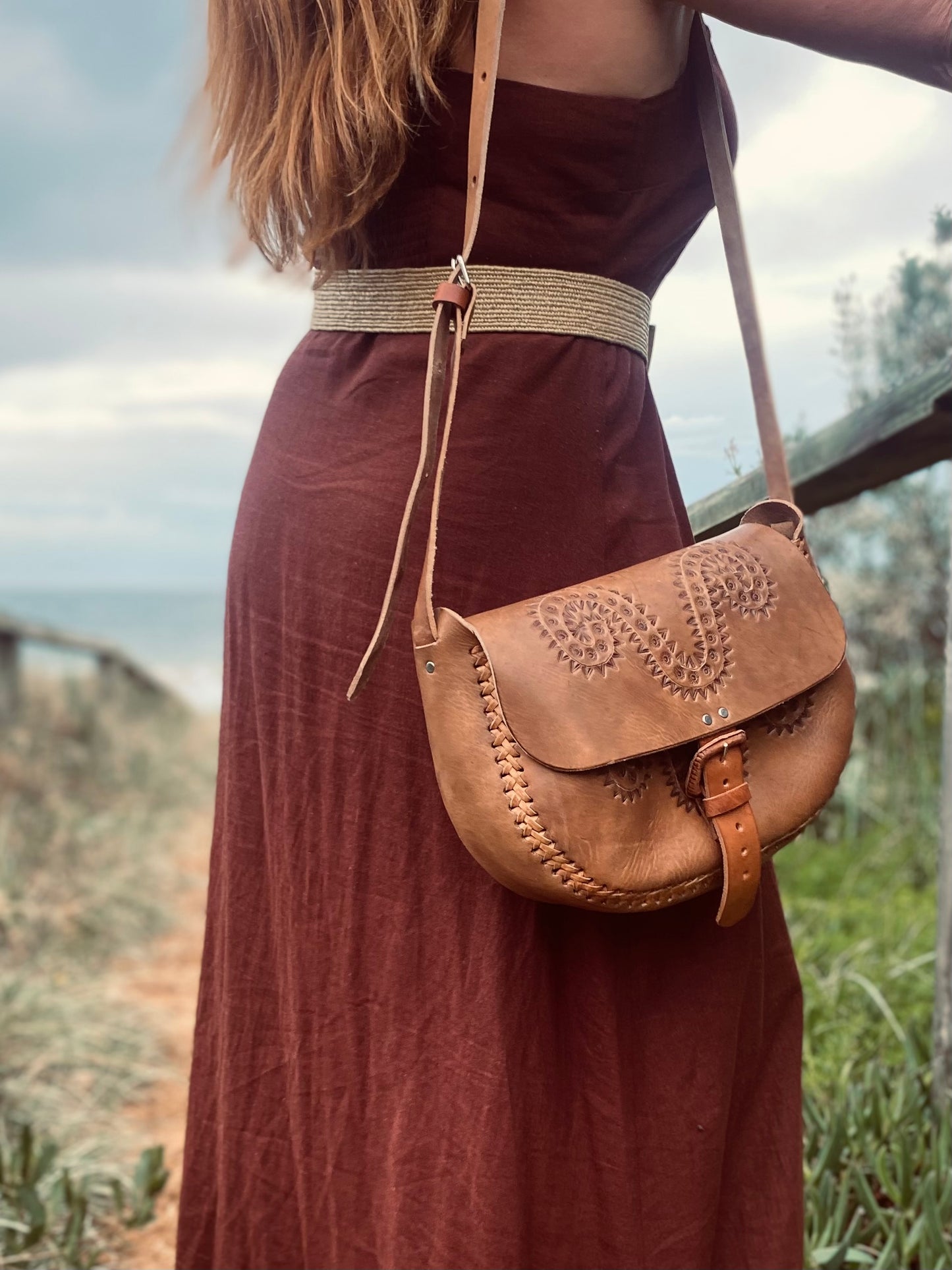 LARGE LEATHER BAG | Handmade Bag | Vintage Purse | Boho Style Handbag