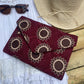 EMBROIDERED CLUTCH, Sunflower Bags, Mexican bags, Colour Bags