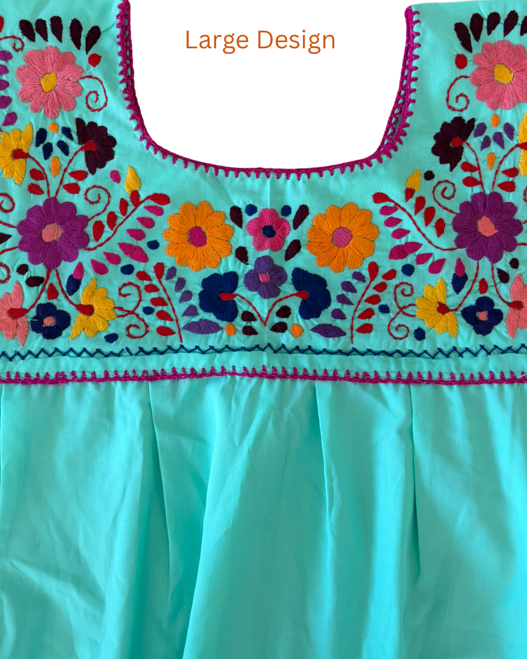 Green Embroidered Blouses