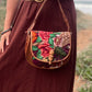 Embroidered Purse | Coloured leather handbag | Floral Leather Purse