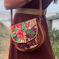 Embroidered Purse | Coloured leather handbag | Floral Leather Purse