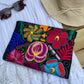 EMBROIDERED CLUTCH, Sunflower Bags, Mexican bags, Colour Bags