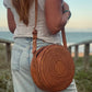 CIRCLE BAG LEATHER, Handmade Bag Vintage, Hand tooled Bag, Unique Bag