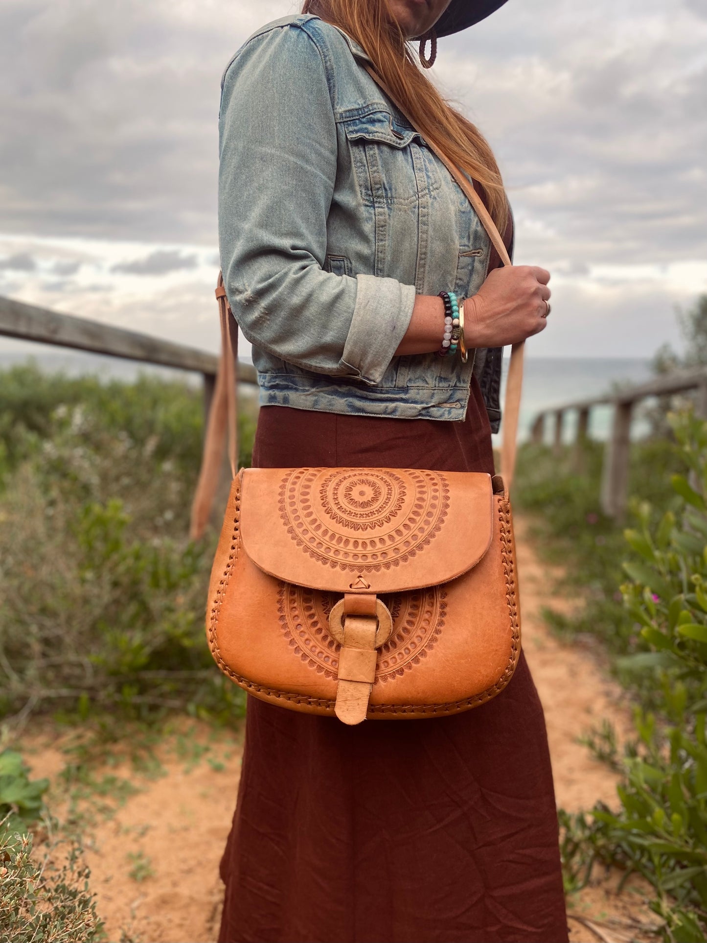 GENUINE LEATHER BAG, Big Hand Tooled Bag, Handmade Bag, Mexican Bag