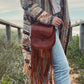 TASSEL leather bag, Unique Leather Bag, Hand tooled Purse, Fringe Bag