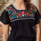 Black Embroidered Blouses