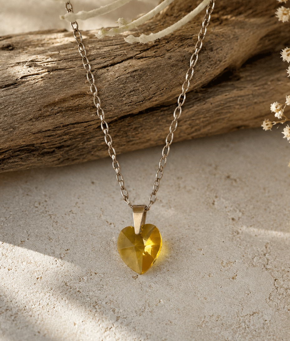 Yellow Heart Necklace