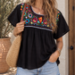 Black Embroidered Blouses