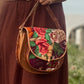 Embroidered Purse | Coloured leather handbag | Floral Leather Purse