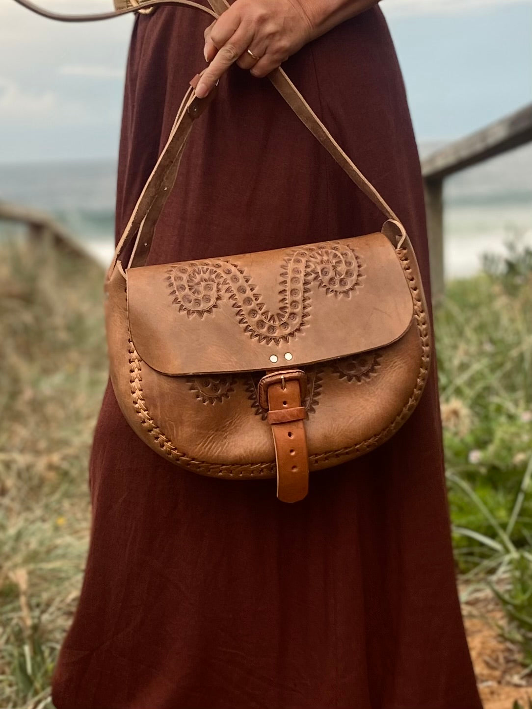 LARGE LEATHER BAG | Handmade Bag | Vintage Purse | Boho Style Handbag