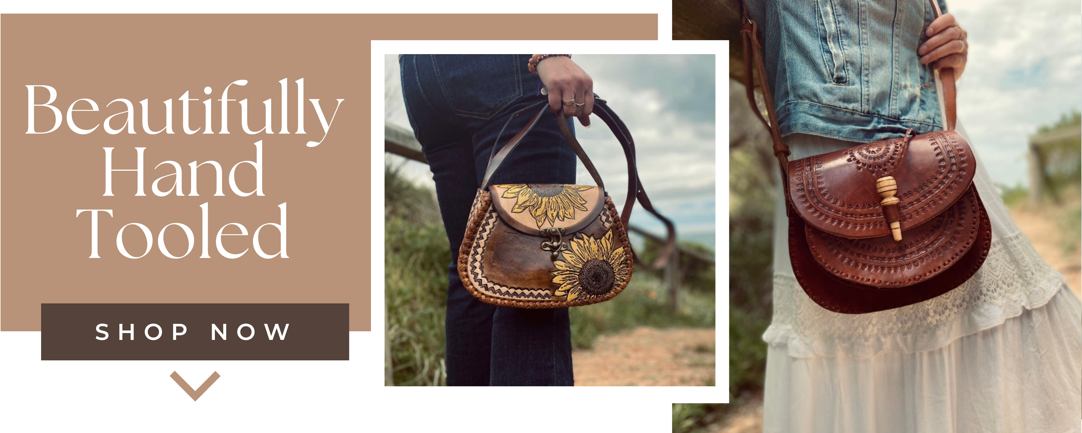 Hippie Leather Shoulder Bag - Brown Caramel | Fringe Bag By Moroccan  Corridor®