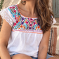 White Embroidered Blouses