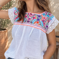 White Embroidered Blouses