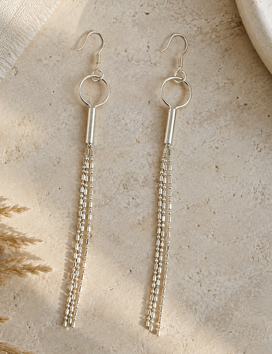 Dangle Silver Earrings