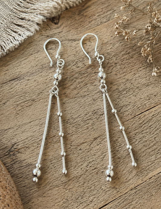 Drop Silver Earrings