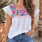 White Embroidered Blouses